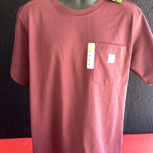 Carhartt Men’s Medium Pocket Tee Burgundy Short Sleeve Tee